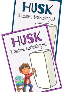 Husk å tømme tørkeskapet