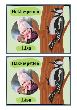 Hakkespetten - Navneskilt