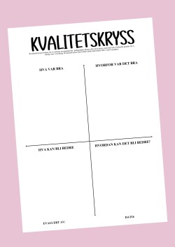 Evaluering - kvalitetskryss