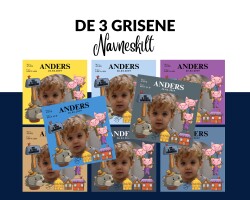 DE 3 SMÅ GRISENE - Navneskilt