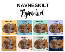 BJØRNEHIET - Navneskilt