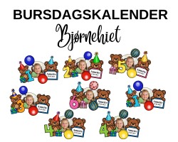 Bursdagskalender - Bjørnehiet 2