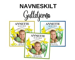 GULLSTJERNA - Navneskilt