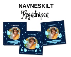 REGNDRÅPEN - Navneskilt