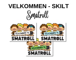 VELKOMMEN TIL SMÅTROLL - plakat