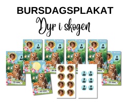 DYR I SKOGEN - bursdagsplakat