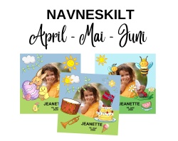 April - Mai - Juni - Navneskilt