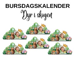 Bursdagskalender - Dyr i skogen