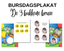 Bukkene bruse - bursdagsplakat