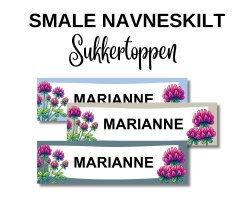 Sukkertoppen - smalt navneskilt