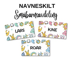 Småbarnsavdeling - Navneskilt