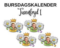 Bursdagskalender - Tusenfryd