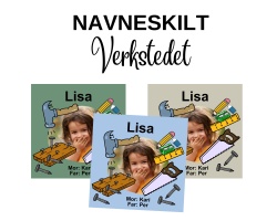 VERKSTEDET - Navneskilt