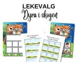 Lekevalg - dyra i skogen