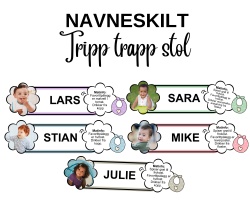 Tripp trapp - Navneskilt