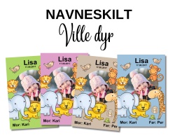 Ville dyr - Navneskilt