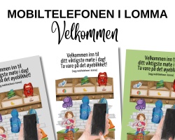 Mobiltelefon i lomma - plakat