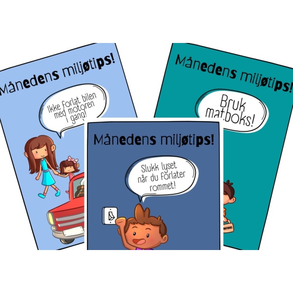 Månedens miljøtips plakater