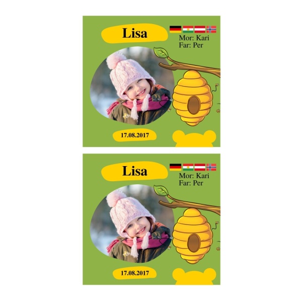 Honning og bamse - Navneskilt - Bilde 2