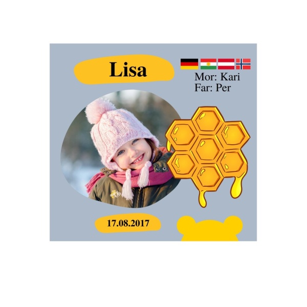 Honning og bamse - Navneskilt - Bilde 3