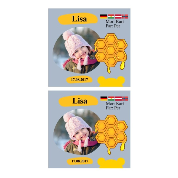 Honning og bamse - Navneskilt - Bilde 4