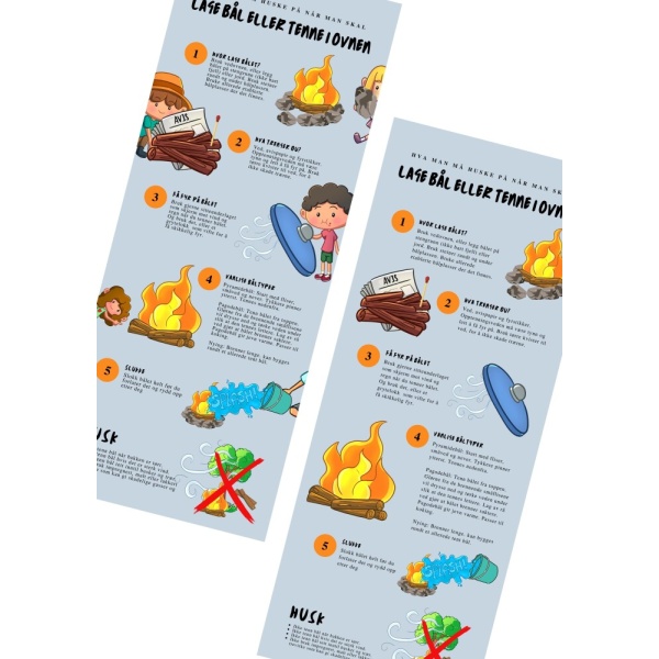 Lage bål - tenne i ovnen - plakat