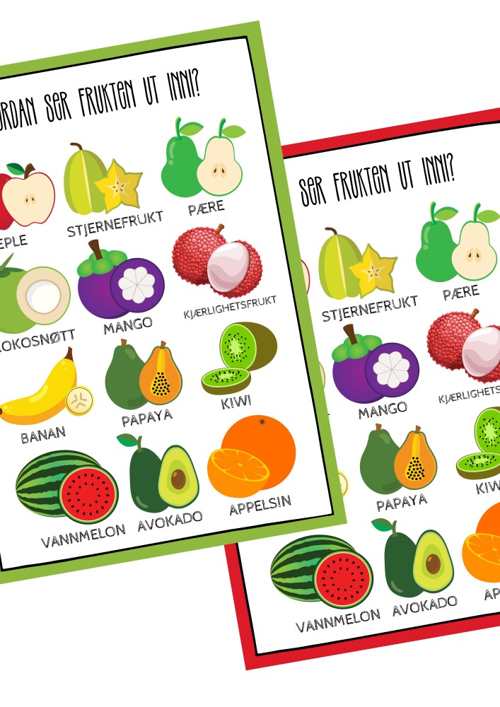 HVORDAN SER FRUKT UT INNI Print Til Barnehagefolk HVORDAN SER FRUKT UT INNI Print Til Barnehagefolk