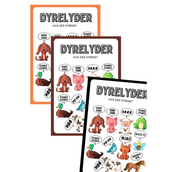 Hva sier dyrene - plakat