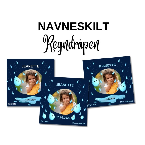 REGNDRÅPEN - Navneskilt
