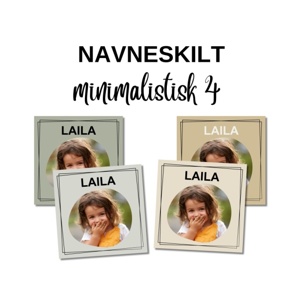 Minimalistisk - Navneskilt