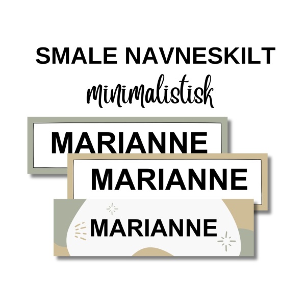 Minimalistisk smale - Navneskilt