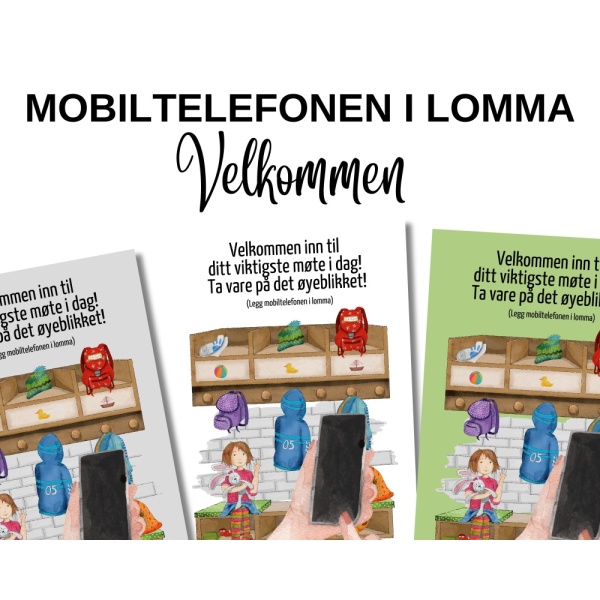 Mobiltelefon i lomma - plakat