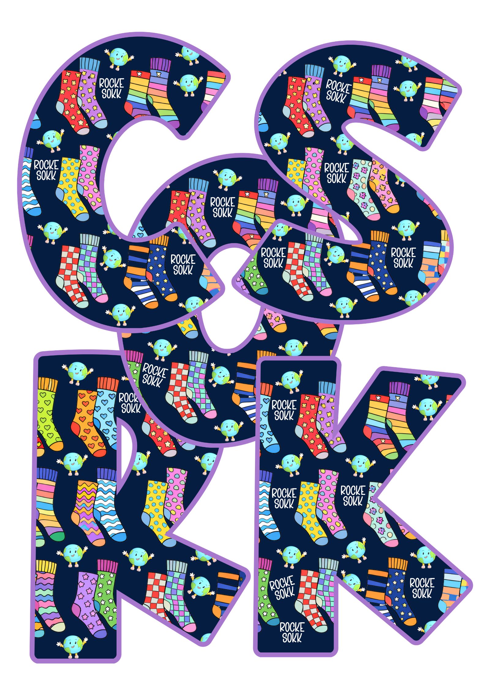 ROCK SOKKENE - dekorbokstaver